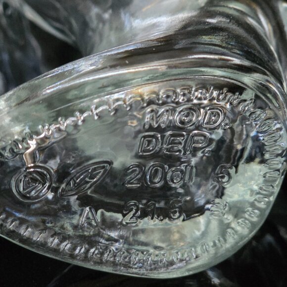 Italy country boot shaped clear glass empty bottle. Collectible wine bottle. - Picture 8 of 8